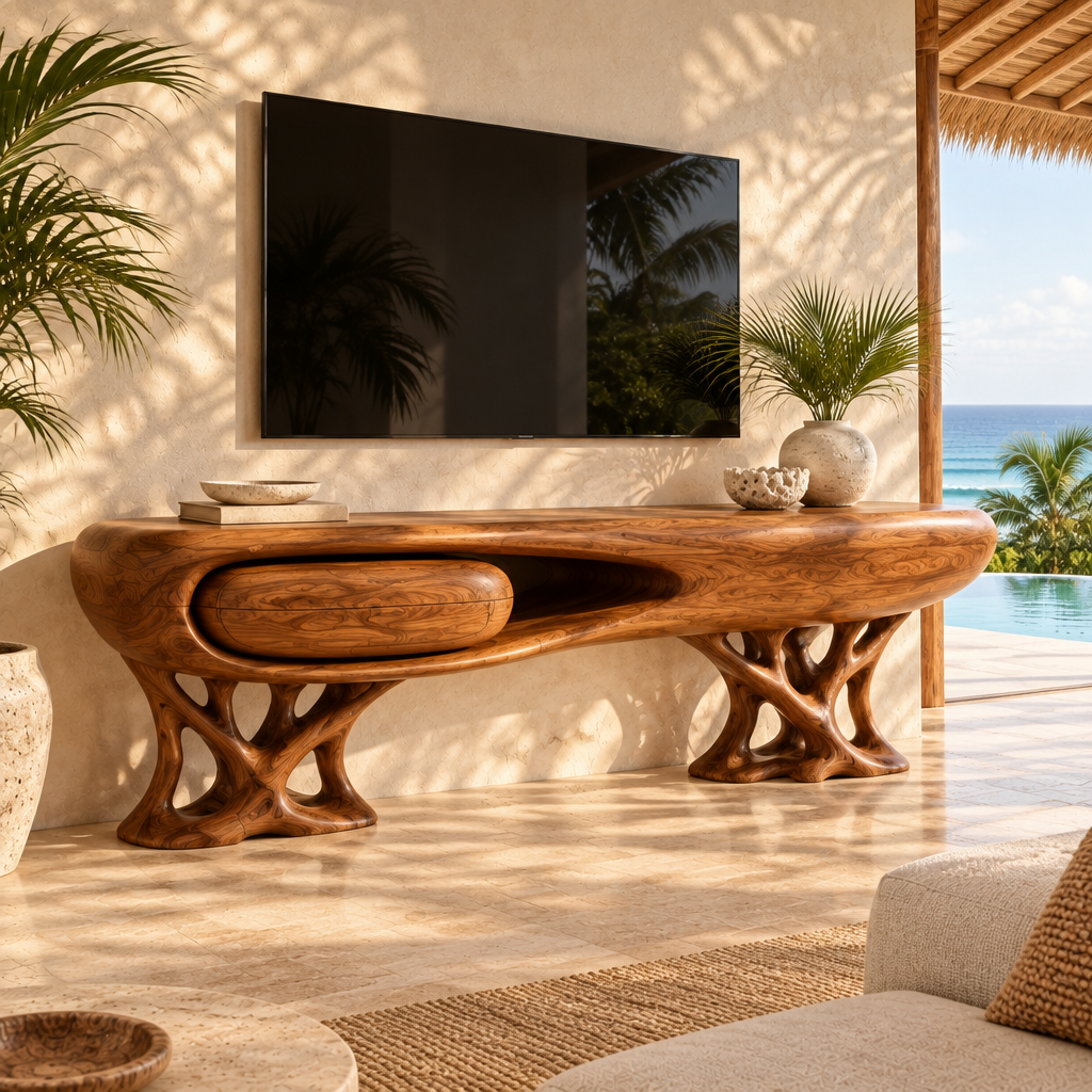 Solana Coral Base Media Console side view