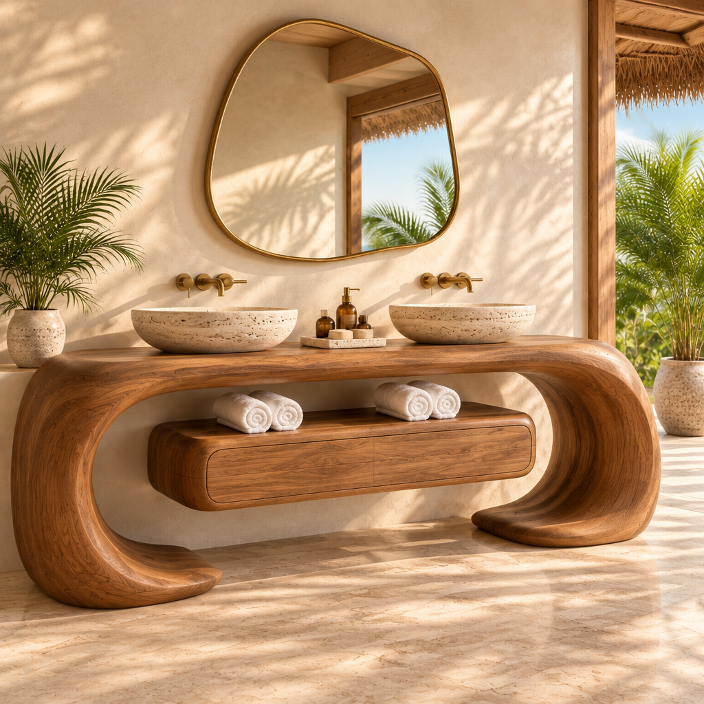 Solana Ribbon Loop Double Vanity side view
