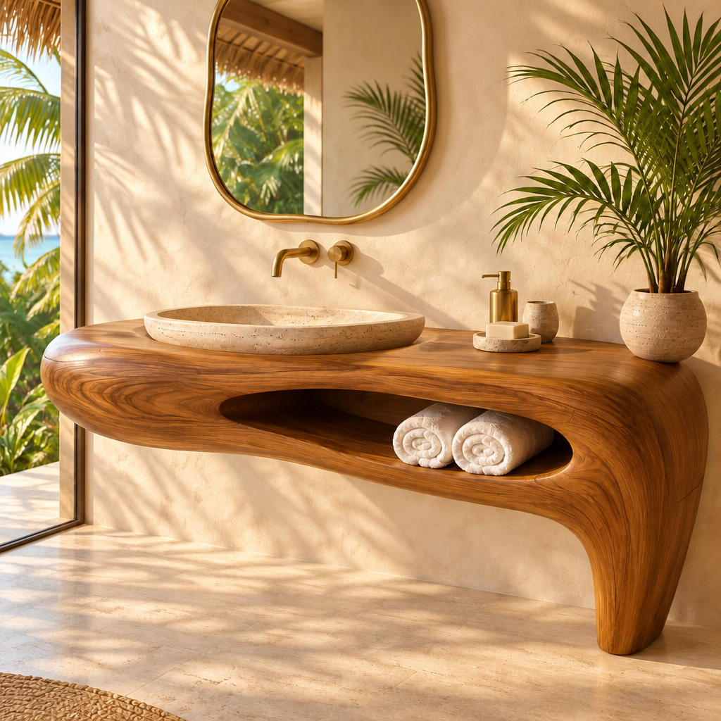 Solana Tide-Pool Integrated Basin Vanity in use