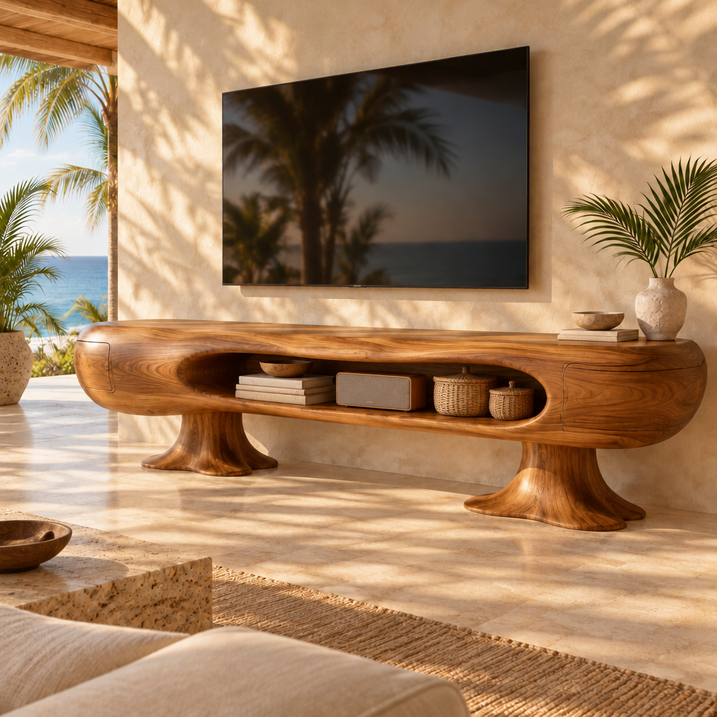 Solana Palm-Root Media Console in use