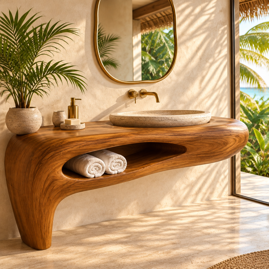 Solana Tide-Pool Integrated Basin Vanity side view