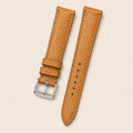 Honey Brown Sea Snake Leather Watch Strap leather watch strap, flat lay