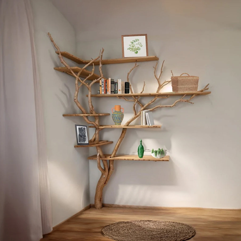Driftwood Tree Branch Floating Bookshelf, Wall Mounted - view 3