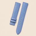 Light Blue Stingray Leather Watch Strap leather watch strap, flat lay
