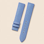 Light Blue Stingray Leather Watch Strap leather watch strap, flat lay