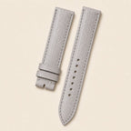 Light Gray Lizard Leather Watch Strap leather watch strap, flat lay