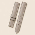 Light Grey Alligator Leather Watch Strap leather watch strap, flat lay