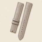 Light Grey Alligator Leather Watch Strap leather watch strap, flat lay
