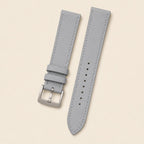 Light Grey Epsom Leather Watch Strap leather watch strap, flat lay
