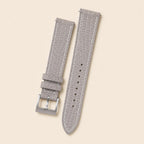 Light Grey Lizard Leather Watch Strap leather watch strap, flat lay