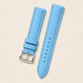 Miami Blue Sailcloth Rubber Watch Strap leather watch strap, flat lay