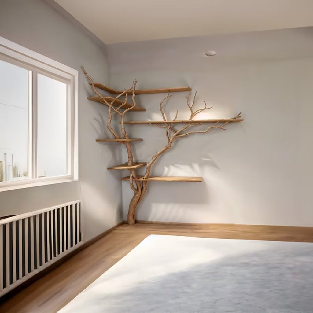 Driftwood Tree Branch Floating Bookshelf, Wall Mounted - view 2