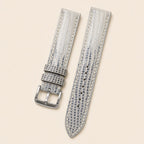 Natural Lizard Leather Watch Strap leather watch strap, flat lay
