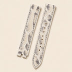 Natural Python Leather Watch Strap leather watch strap, flat lay