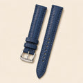 Navy Blue Nubuck Leather Watch Strap leather watch strap, flat lay