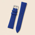 Navy Blue Stingray Leather Watch Strap leather watch strap, flat lay