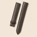 Olive Brown Lizard Leather Watch Strap leather watch strap, flat lay