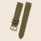 Olive Pueblo Leather Watch Strap leather watch strap, flat lay
