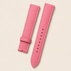 Pink Epsom Leather Watch Strap leather watch strap, flat lay