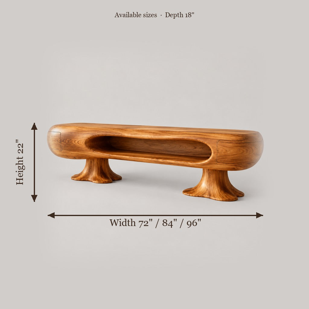 Solana Palm-Root Media Console size chart
