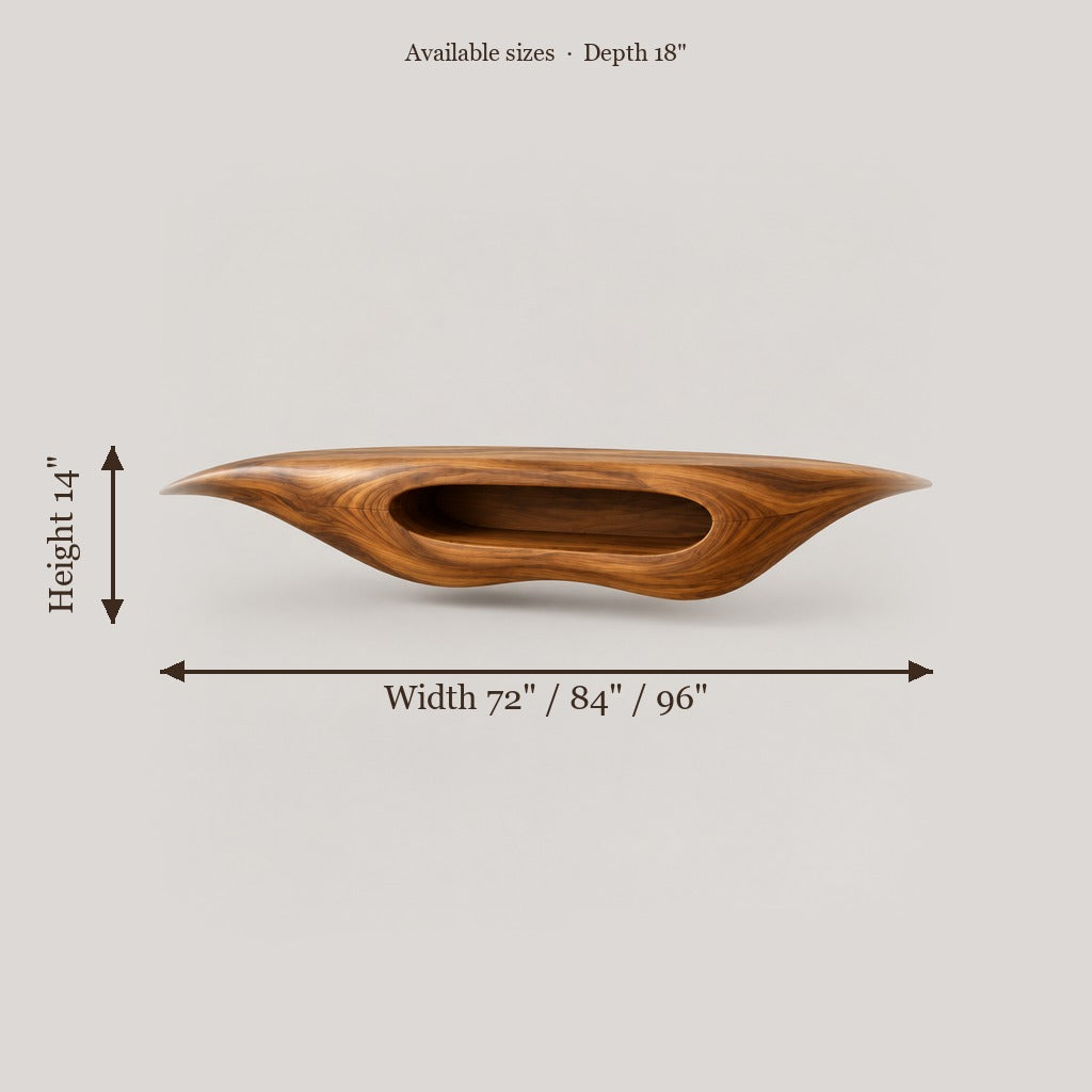 Solana Manta Floating Media Console size chart
