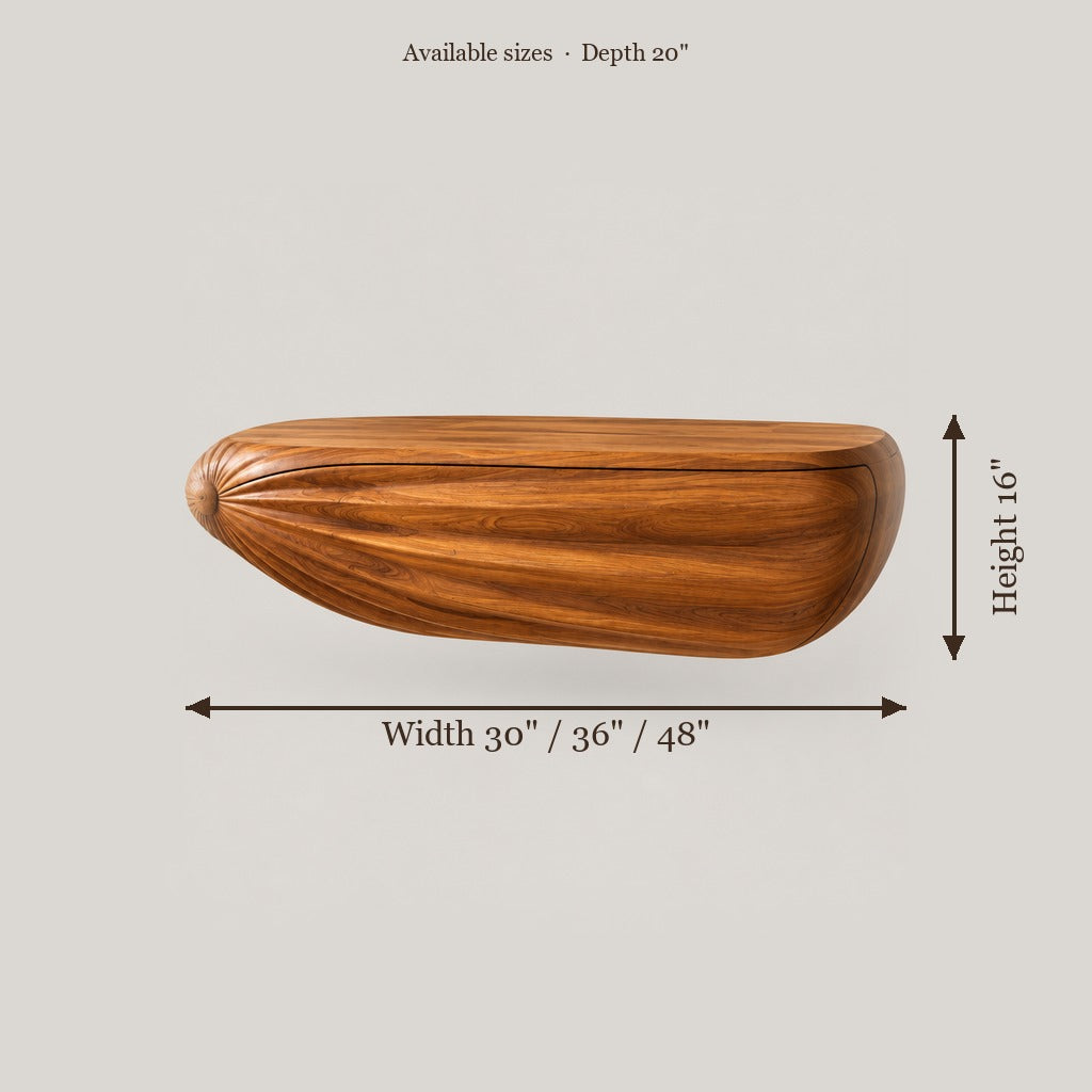 Solana Clamshell Floating Vanity size chart