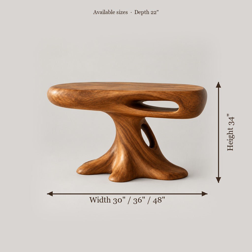 Solana Palm-Root Pedestal Vanity size chart
