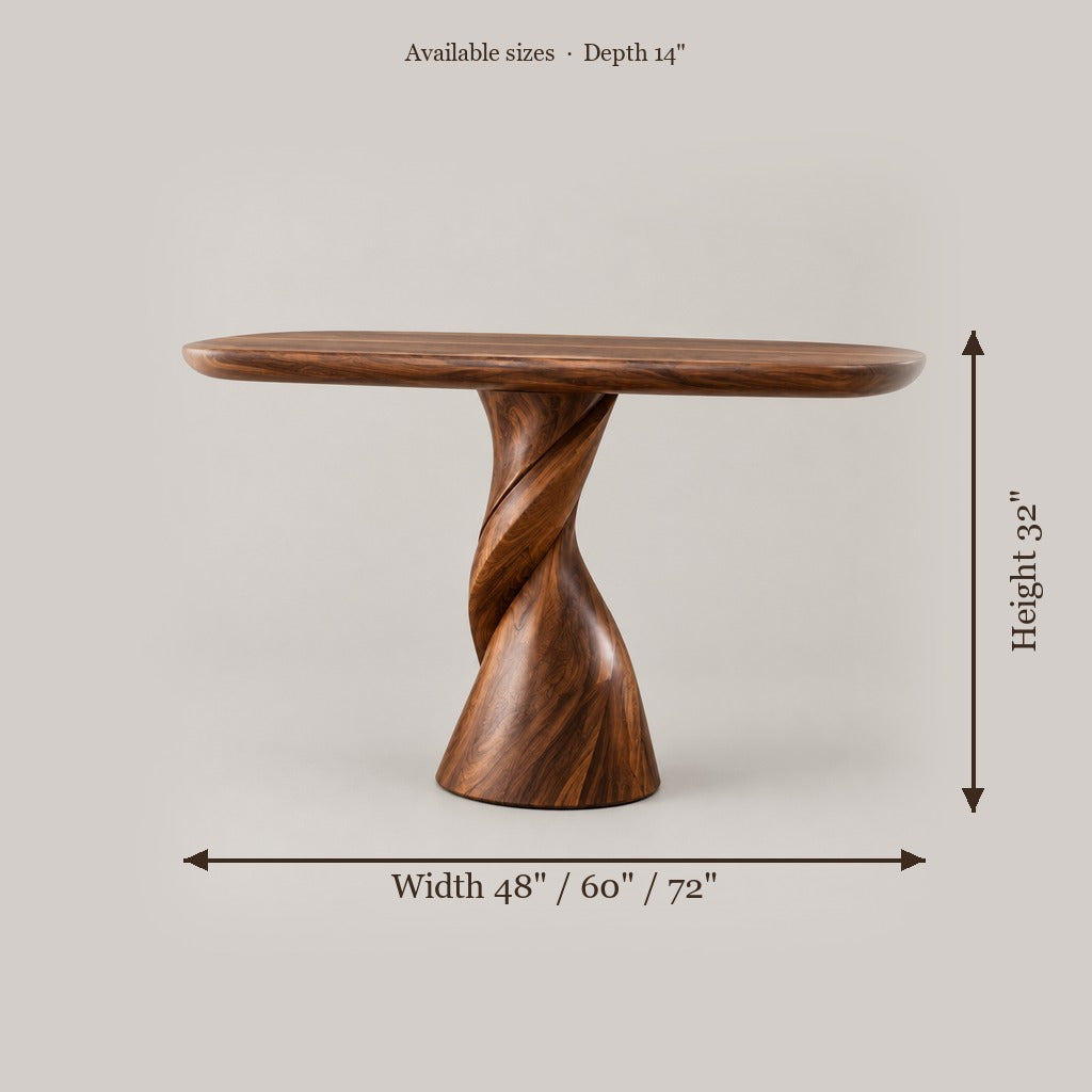 Atelier Twisted Column Console size chart