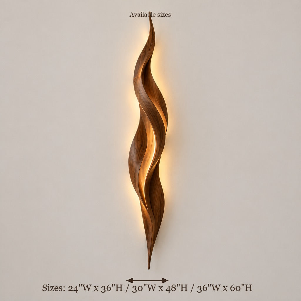 Atelier Flame Wall Light size chart