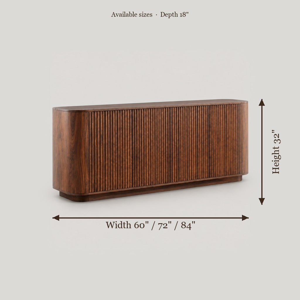 Atelier Ripple Door Sideboard size chart