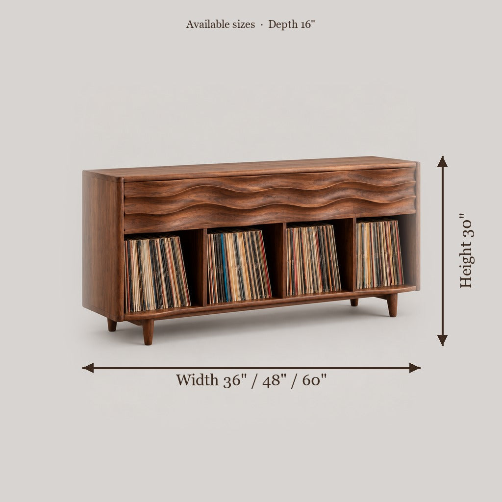 Atelier Wave Vinyl Console size chart