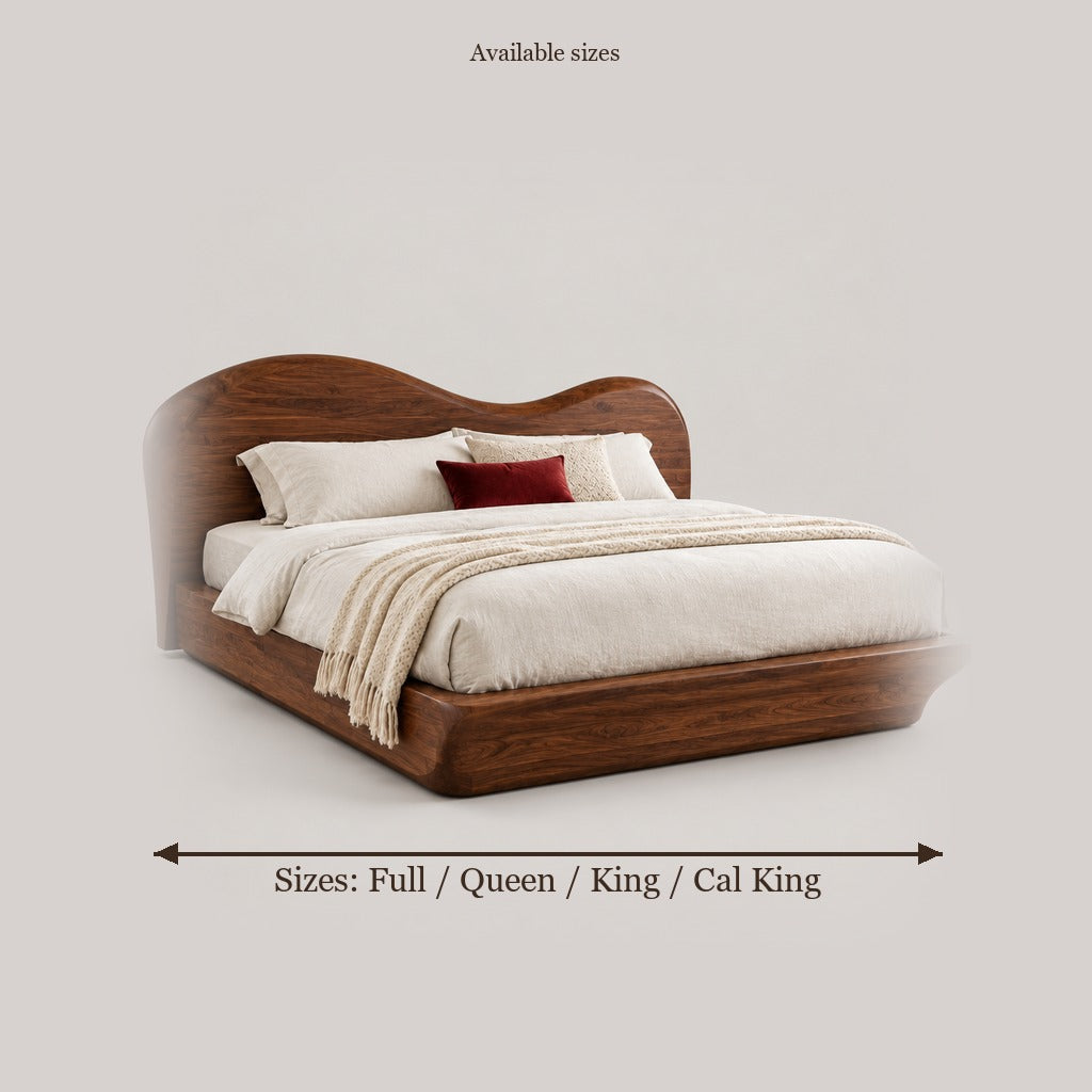Atelier Wave Headboard Platform Bed size chart