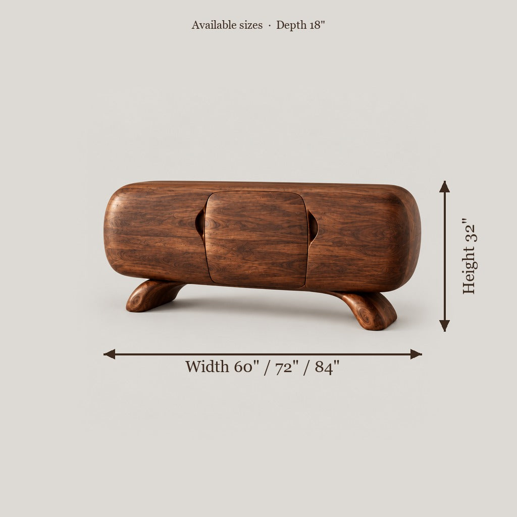 Mojave Sculpted Sideboard size chart