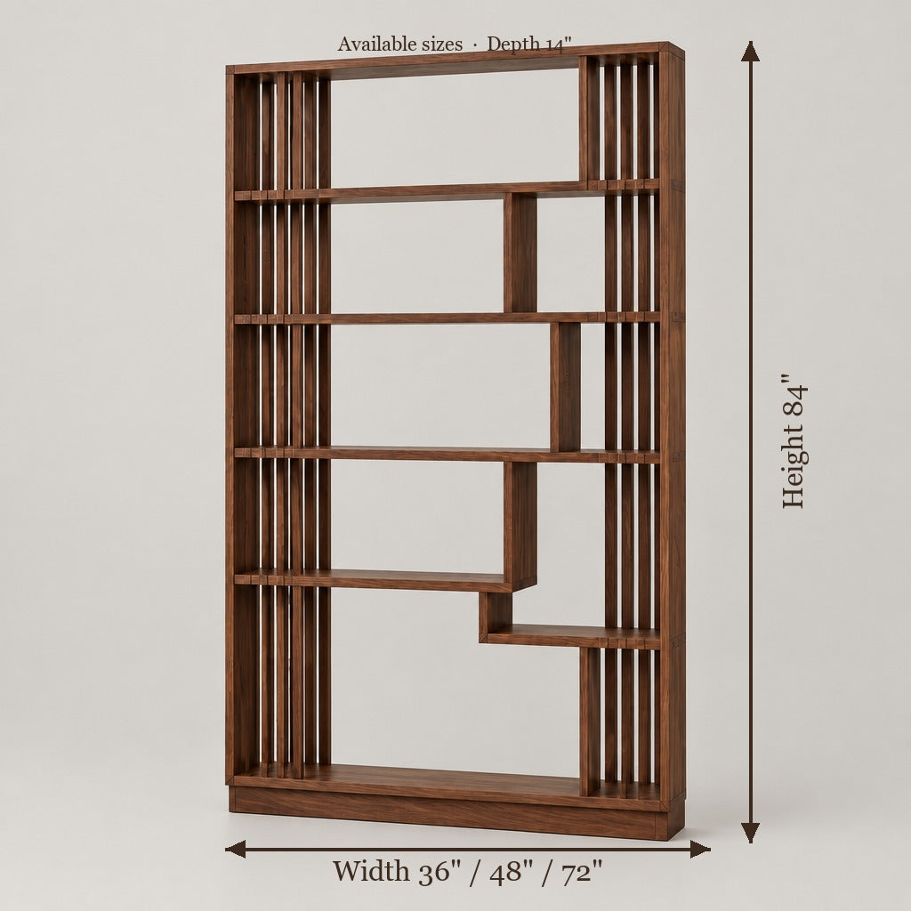 Halden Slatted Room Divider Shelf size chart