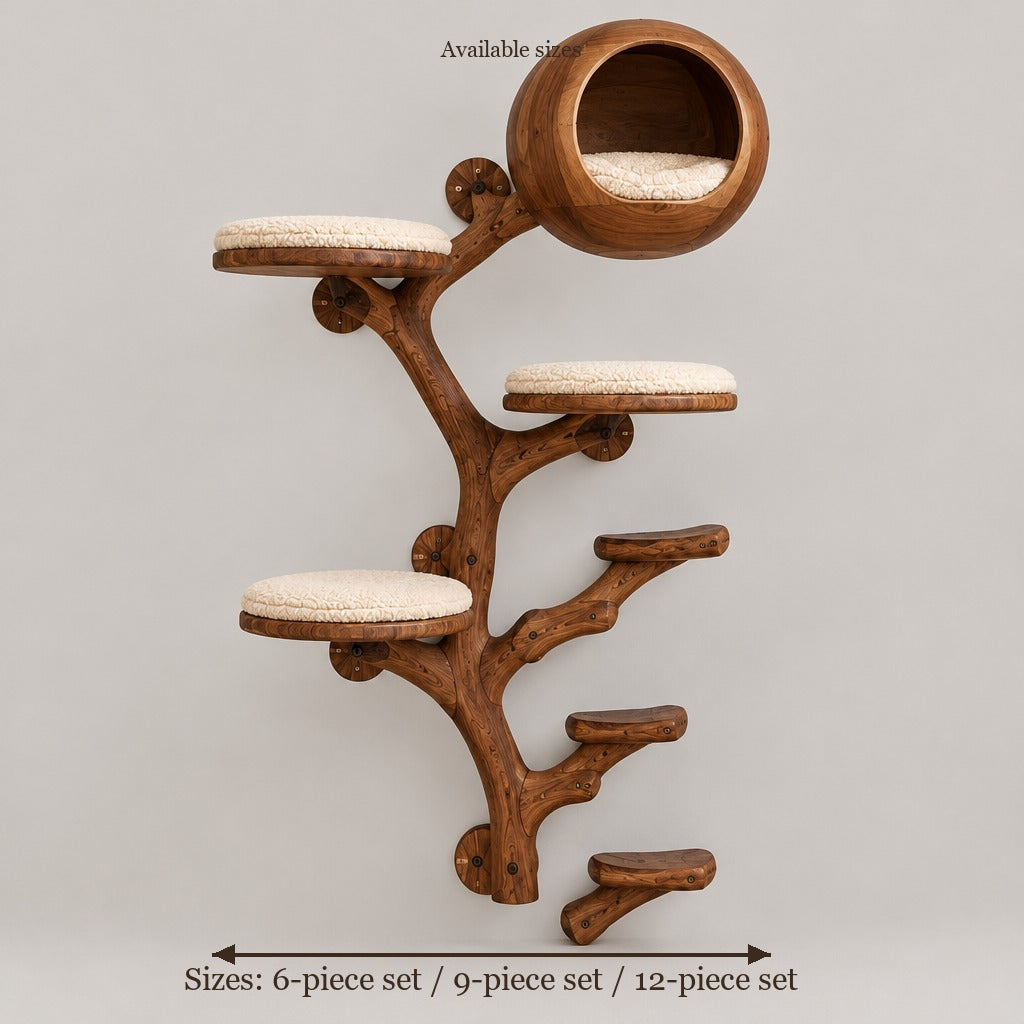 Rowan Branch Cat Wall Set size chart