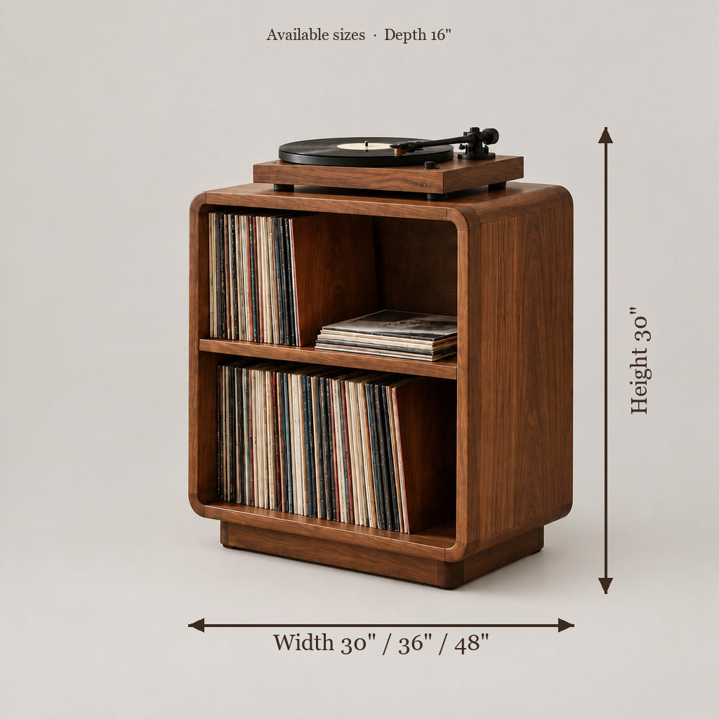 Sora Rounded Record Stand size chart