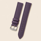 Purple Epsom Leather Watch Strap leather watch strap, flat lay