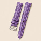 Purple Lizard Leather Watch Strap leather watch strap, flat lay