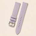 Purple Suede Leather Watch Strap leather watch strap, flat lay