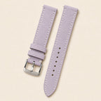 Purple Suede Leather Watch Strap leather watch strap, flat lay
