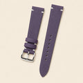 Purple Swift Leather Watch Strap leather watch strap, flat lay