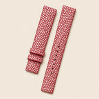 Red Stingray Leather Watch Strap leather watch strap, flat lay