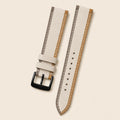 Sesame Epsom Leather Watch Strap leather watch strap, flat lay