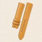 Tan Brown Sea Snake Leather Watch Strap leather watch strap, flat lay