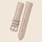 Taupe Alligator Leather Watch Strap leather watch strap, flat lay