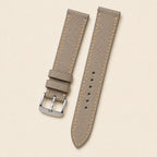 Taupe & Gold Epsom Leather Watch Strap leather watch strap, flat lay