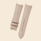 Taupe Lizard Leather Watch Strap leather watch strap, flat lay