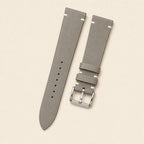 Taupe Swift Leather Watch Strap leather watch strap, flat lay