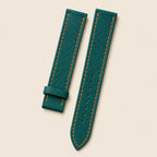 Teal Epsom Leather Watch Strap leather watch strap, flat lay