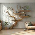 Tree Branch Wall Mounted Floating Bookshelf 80 x 80 Inch